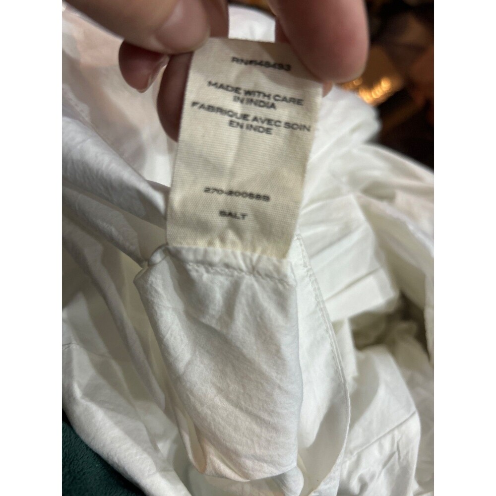 DOEN Leanne Women’s Cotton Scoop Neck Smocked Midi Dress size S NWT Salt White - Picture 12 of 12